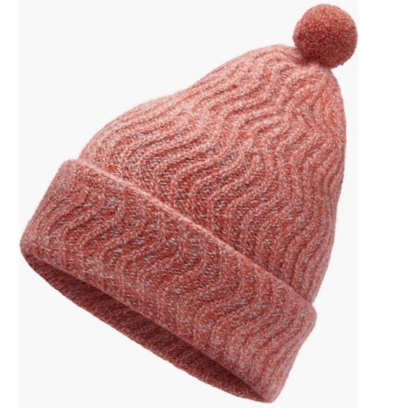 Allbirds Toddler' Smallbirds Pompom Merino Wool Beanie Hat, Red Maple, S/M, NWT - Picture 1 of 3
